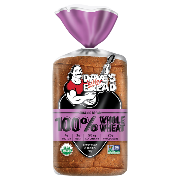 Bread Dave's Killer Bread Whole Wheat Organic Bread hero