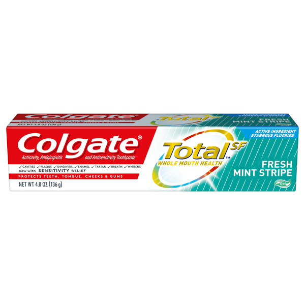 Oral Hygiene Colgate Total Fluoride Toothpaste Gel, Multi-Protection, Fresh Mint hero