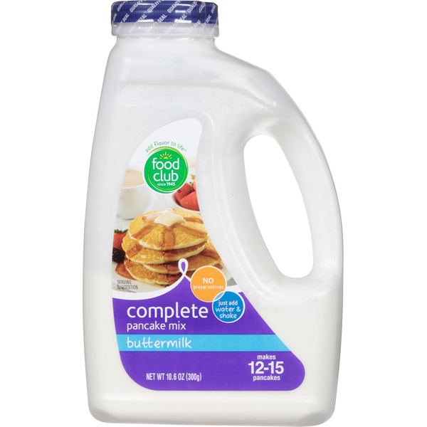 Hot Cereal & Pancake Mixes Food Club Pancake Mix, Buttermilk, Complete hero