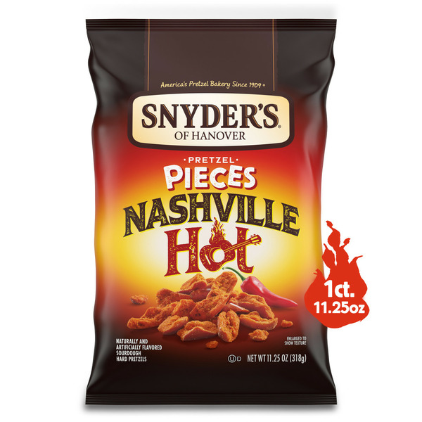 Chips & Pretzels Snyder's of Hanover Nashville Hot Pretzel Pieces hero