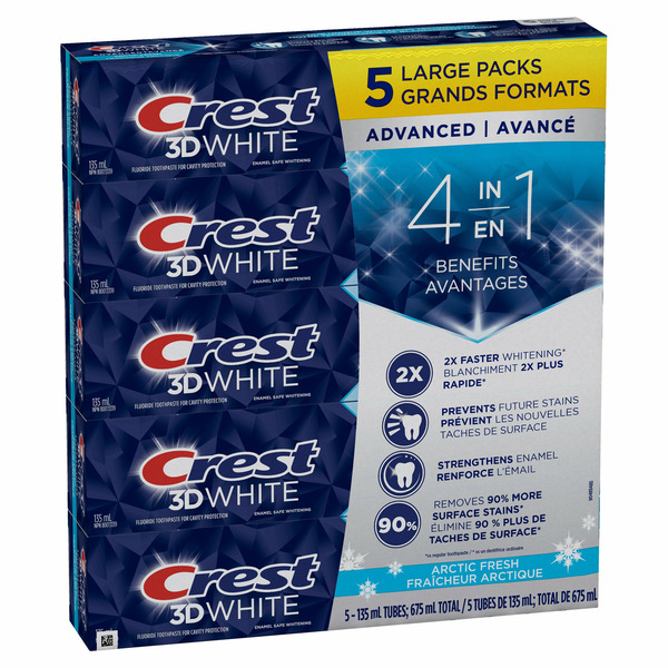 Costco Crest 3D White Arctic Fresh Advanced Teeth Whitening Toothpaste