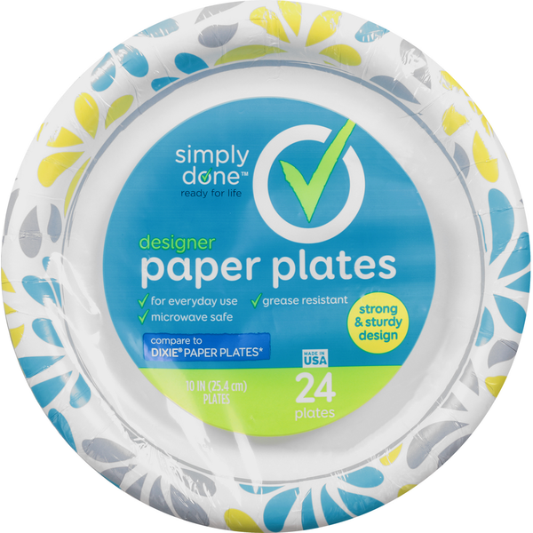 Simply Done 10-1/16" Designer Paper Plates hero