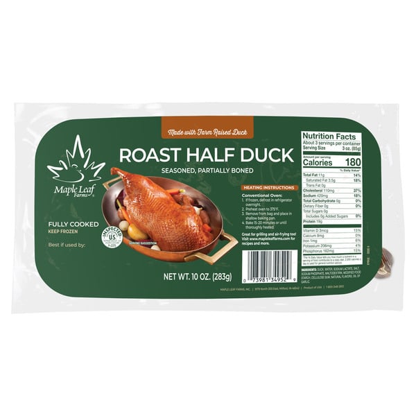 Maple Leaf Farms Roast Half Duck hero