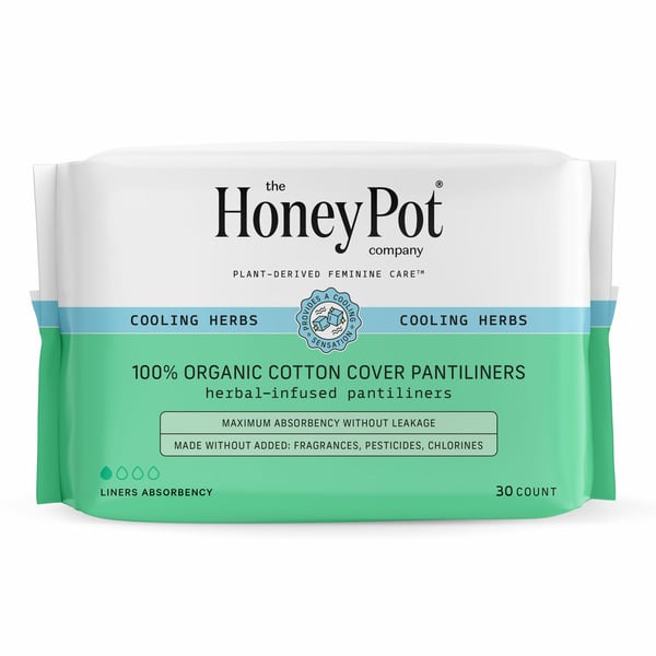 Feminine Care The Honey Pot Company Herbal Pantiliners, Organic Cotton Cover hero