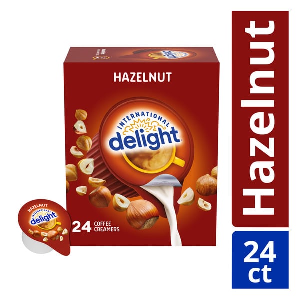 Milk & Creamer (Shelf-Stable) International Delight Hazelnut Spice Single Serve Non-Dairy Creamers hero