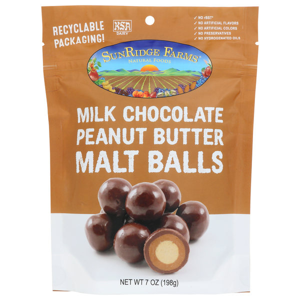 Candy & Chocolate SunRidge Farms Milk Chocolate Peanut Butter Malt Balls hero