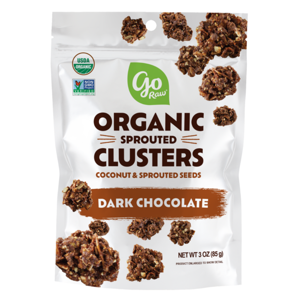 Go Raw Organic Sprouted Dark Chocolate Clusters hero