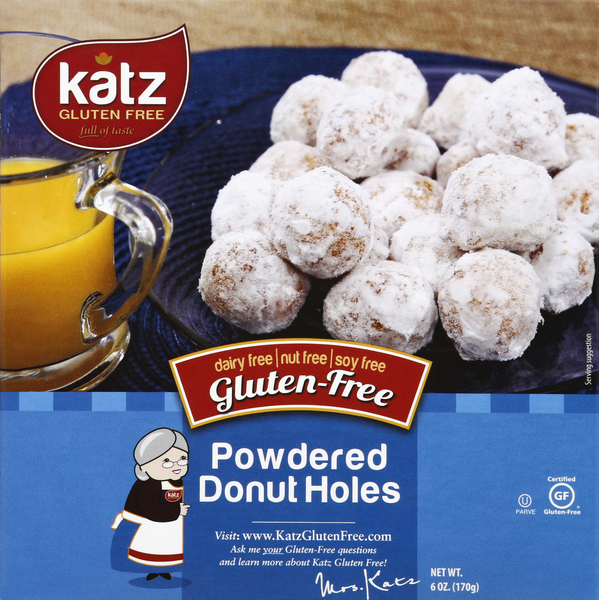 Frozen Dessert Katz Donut Holes, Gluten Free, Powdered hero