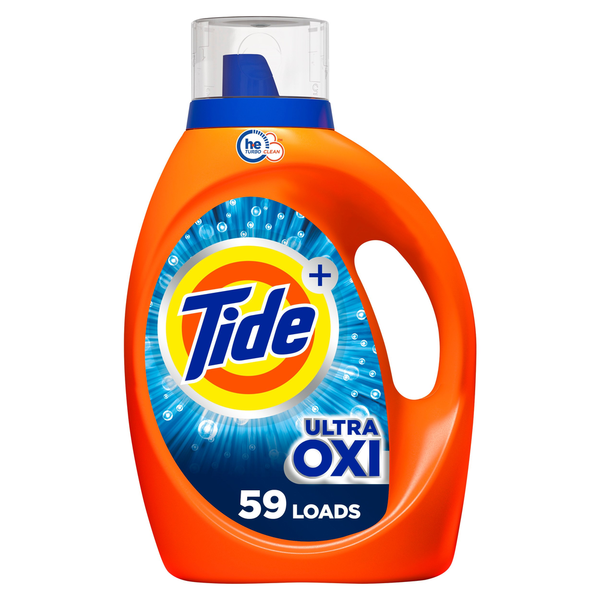 Laundry Tide Ultra Oxi Liquid Laundry Detergent, 59 loads, HE Compatible hero