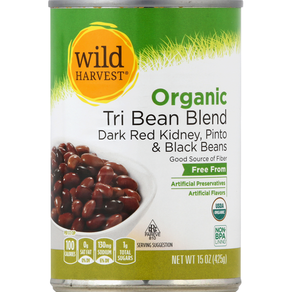 Canned Meals & Beans Wild Harvest Tri Bean Blend, Organic hero