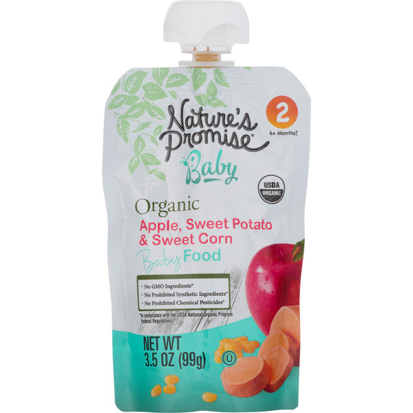 Baby Food & Formula Nature's Promise Apple, Sweet Potato & Sweet Corn Baby Food hero