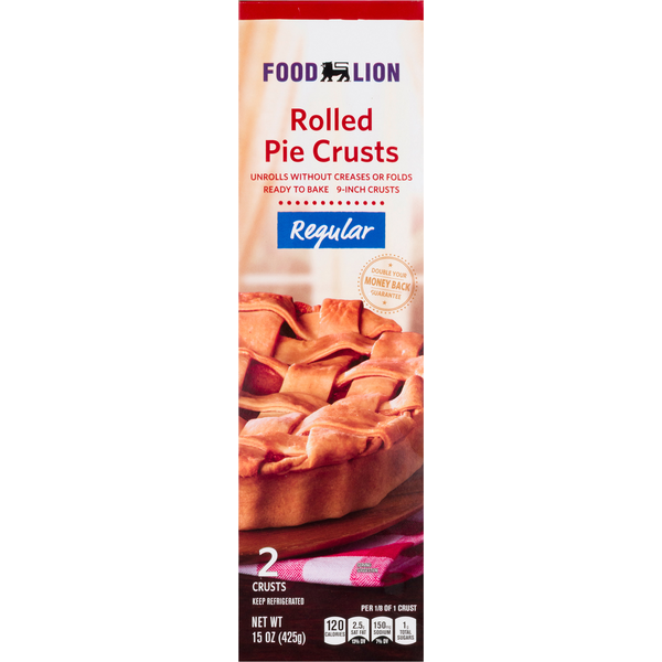 Refrigerated Dough & Biscuits Food Lion Regular Rolled Pie Crusts hero