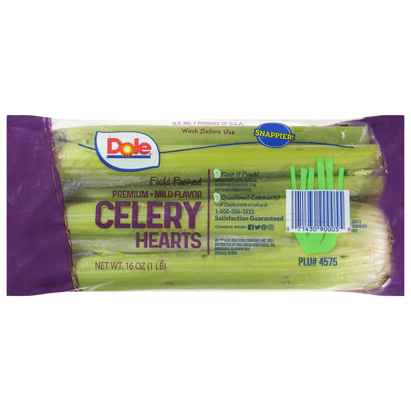 Fresh Vegetables Dole Celery Hearts, Mild Flavor, Premium hero