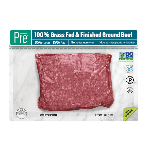 Fresh Beef, Lamb, Veal Pre Brands 85% Lean Grass Fed and Finished Ground Beef hero