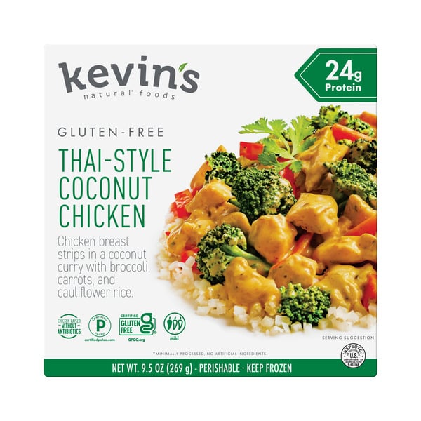 Frozen Meals Kevin's Natural Foods Thai-Style Coconut Chicken Bowl hero