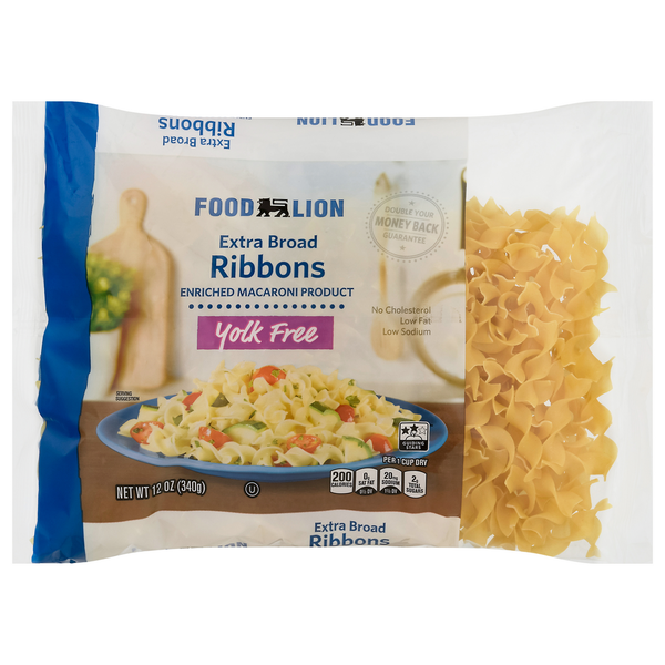 Dry Pasta Food Lion Egg Noodles, Yolk-Free, Extra Broad, Bag hero