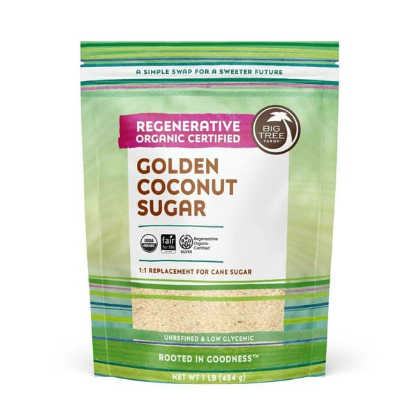 Baking Ingredients Big Tree Farms Regenerative Organic Golden Coconut Sugar hero