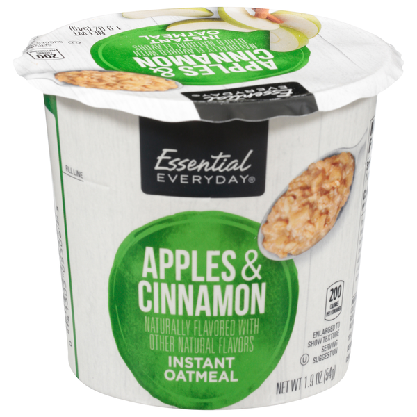 Hot Cereal & Pancake Mixes Essential Everyday Instant Oatmeal, Apples & Cinnamon hero