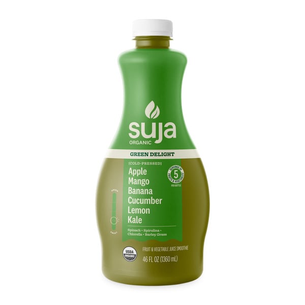 Refrigerated Suja Organic Green Delight Cold Pressed Juice Drink hero