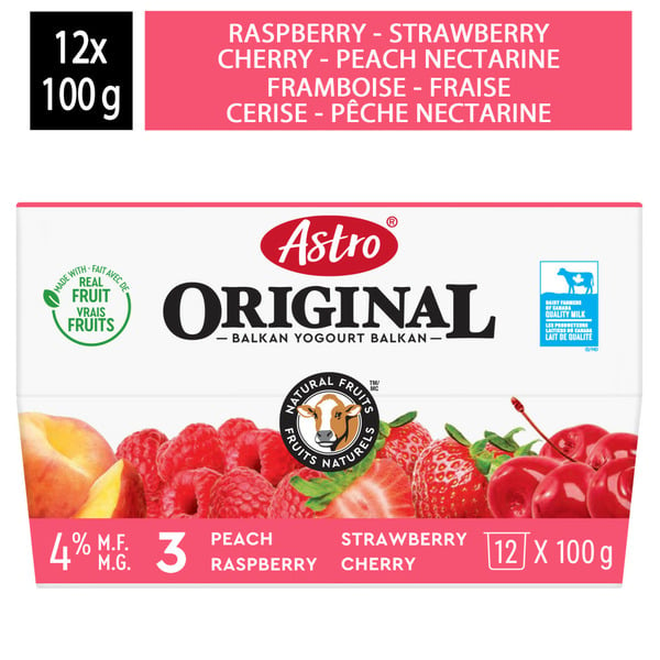 Yogurt Astro Fruit On The Bottom Yogurt Strawberry, Raspberry, Black Cherry, Nectarine 4% hero