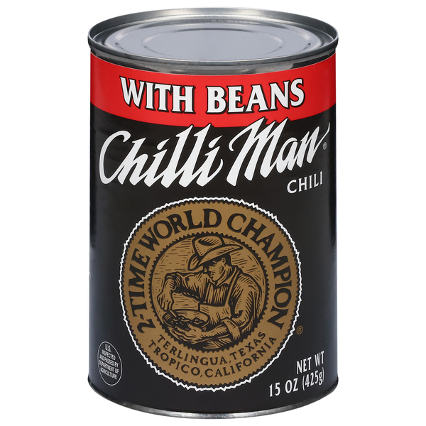 Canned Meat & Seafood Chilli Man Chili, with Beans hero