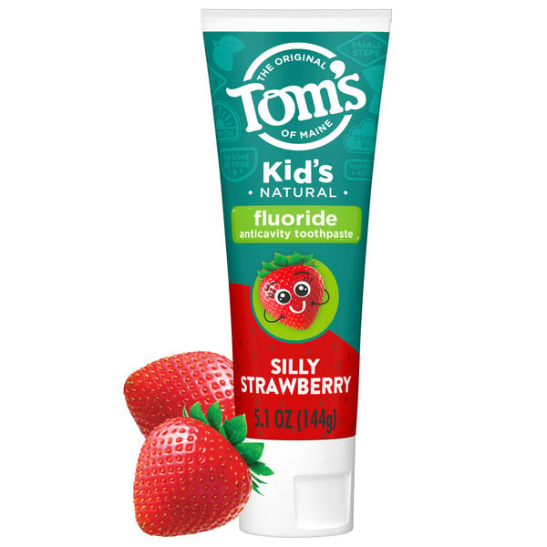 Oral Hygiene Tom's of Maine Fluoride Natural Toothpaste, Silly Strawberry hero