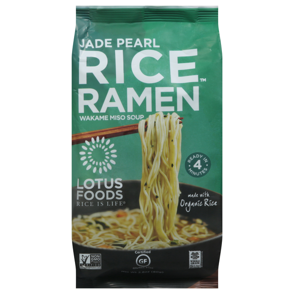 Asian Foods Lotus Foods Organic Jade Pearl Rice Ramen Noodles hero