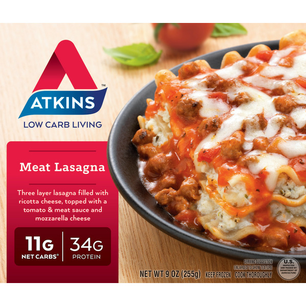 Frozen Meals Atkins Meat Lasagna hero