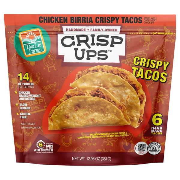 Prepared Meals Don Lee Farms Crispy Tacos, Chicken Birria hero