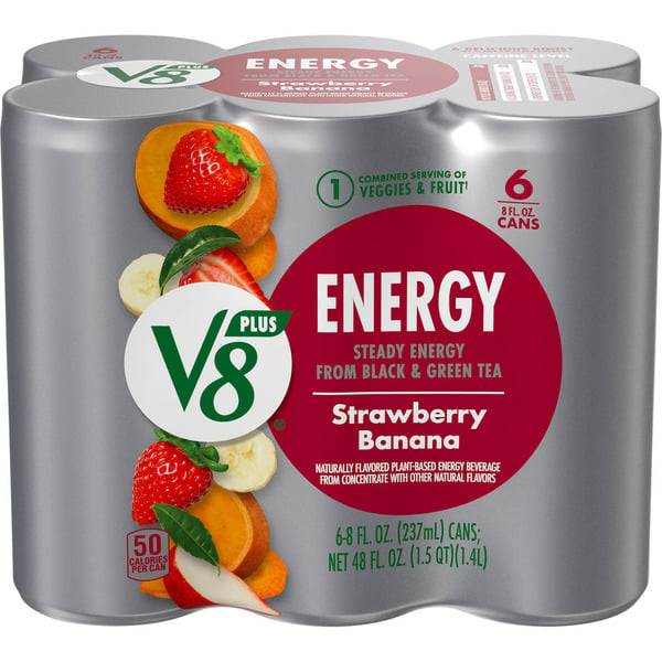 Juice & Nectars V8 Strawberry Banana Juice Energy Drink hero