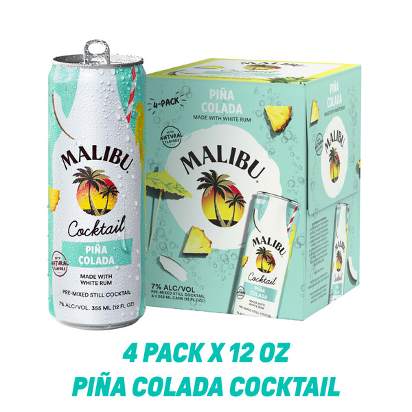 Liquor Malibu Pina Colada Ready to Drink Rum Cocktail hero