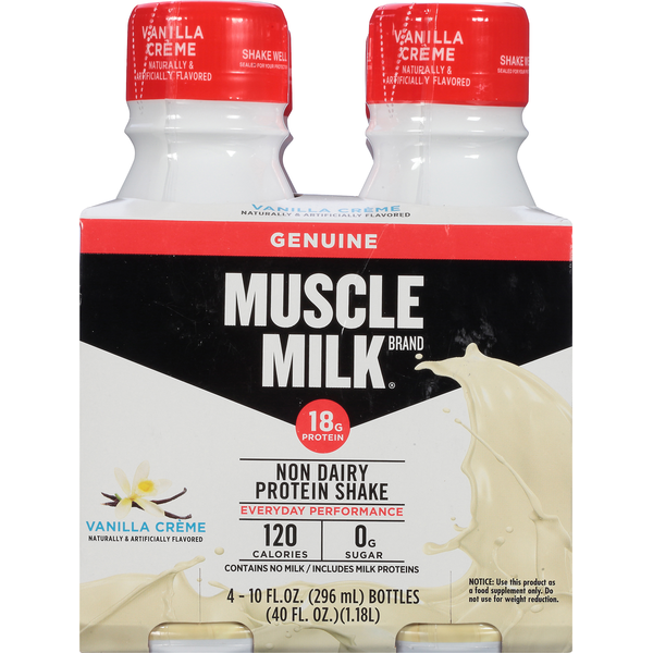 Protein & Meal Replacements MUSCLE MILK Vanilla Créme Non Dairy Protein Shake hero