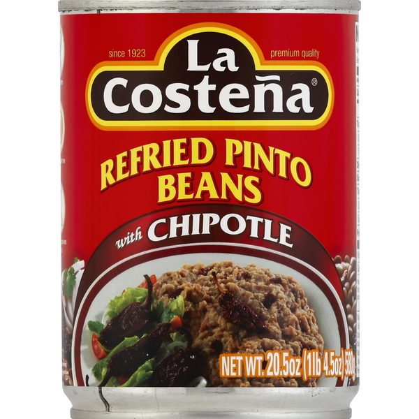 Canned Meals & Beans La Costeña Pinto Beans, Refried, with Chipotle hero