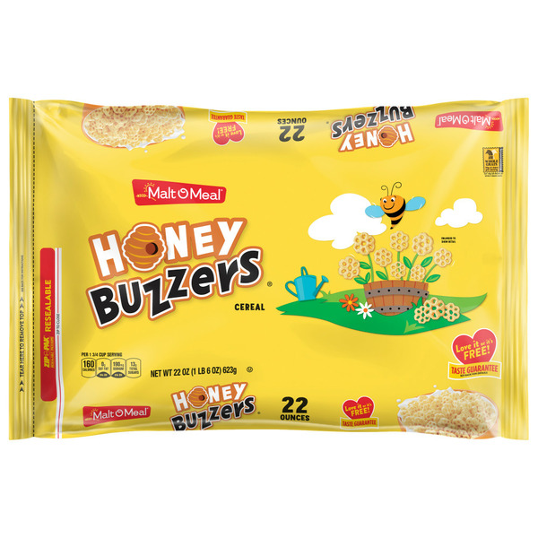 Malt-O-Meal Honey Buzzers Breakfast Cereal, Super Sized Honey Cereal hero