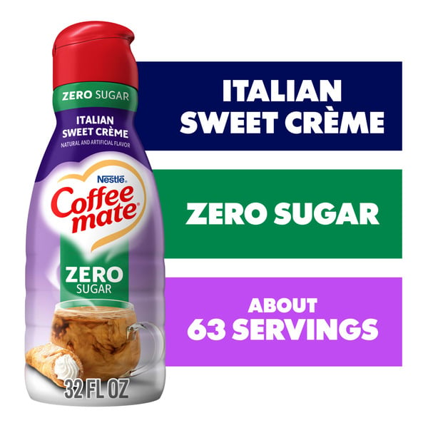 Cream Coffee mate Zero Sugar Italian Sweet Creme Liquid Coffee Creamer hero