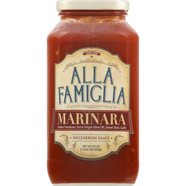 Soft Drinks Alla Famiglia Maccheroni Sauce, Marinara hero