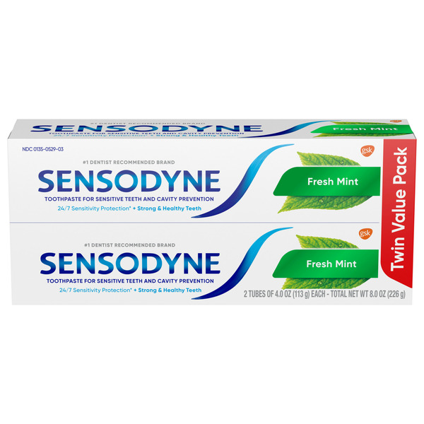 Oral Hygiene Sensodyne Fresh Mint Sensitivity Protection Twin Pack hero