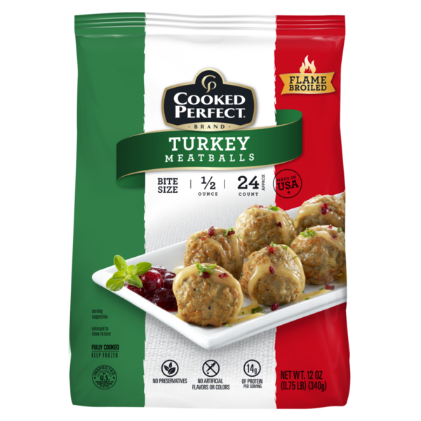 Frozen Meat & Chicken Cooked Perfect Turkey Meatballs hero