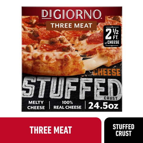 Frozen Pizza DiGiorno Frozen Pizza - Three Meat Pizza - Frozen Stuffed Crust Pizza hero