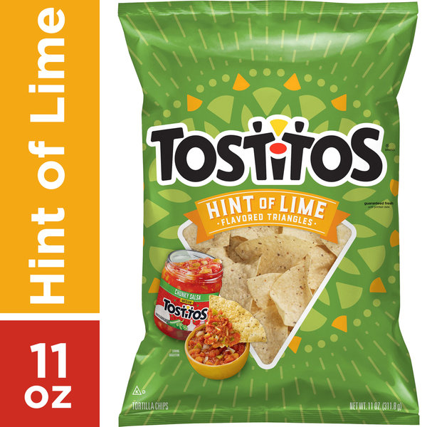 Snacks Tostitos Tortilla Chips, Hint of Lime Flavored hero