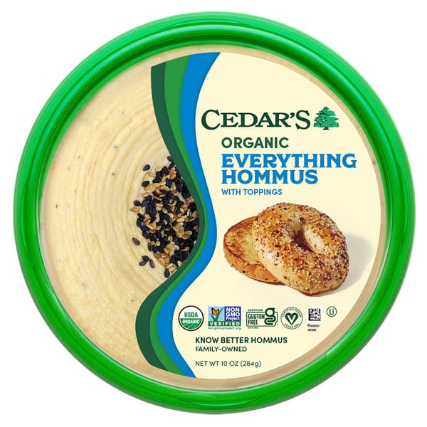 Cedar's Foods Topped Organic Everything Hommus hero