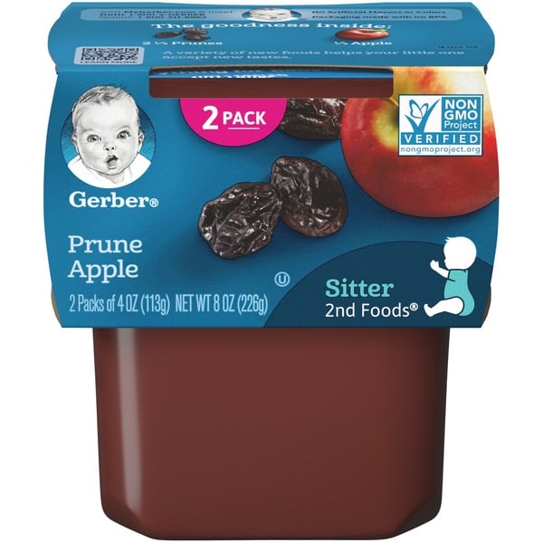 Baby Food & Formula Gerber Prunes with Apples 2nd Foods hero