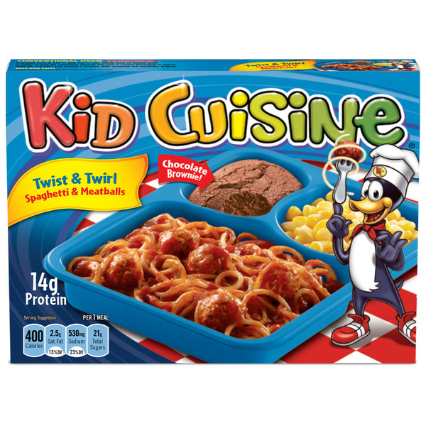 Frozen Meals Kid Cuisine Spaghetti And Mini Meatball Dinner hero