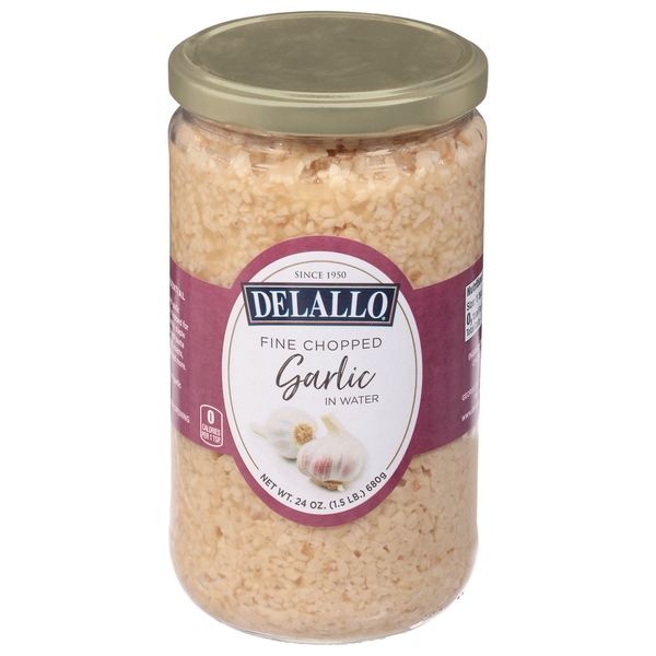 Spices & Seasonings DeLallo Garlic, in Water, Fine Chopped hero