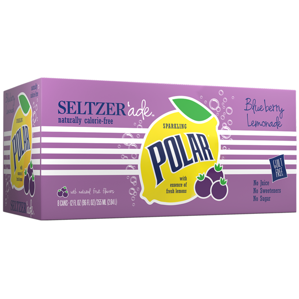 Water, Seltzer & Sparkling Water Polar Seltzer  Sparkling Seltzer Blueberry Lemonade hero