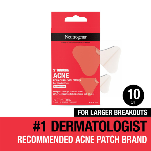 Neutrogena Stubborn Acne Treatment, Blemish Patches, Small And Large hero