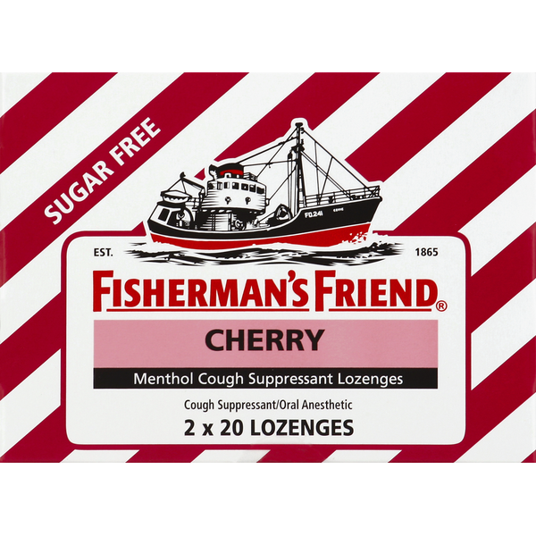 Cocktail Mixes Fisherman's Friend Cough Suppressant/Oral Anesthetic, Sugar Free, Lozenges, Cherry hero