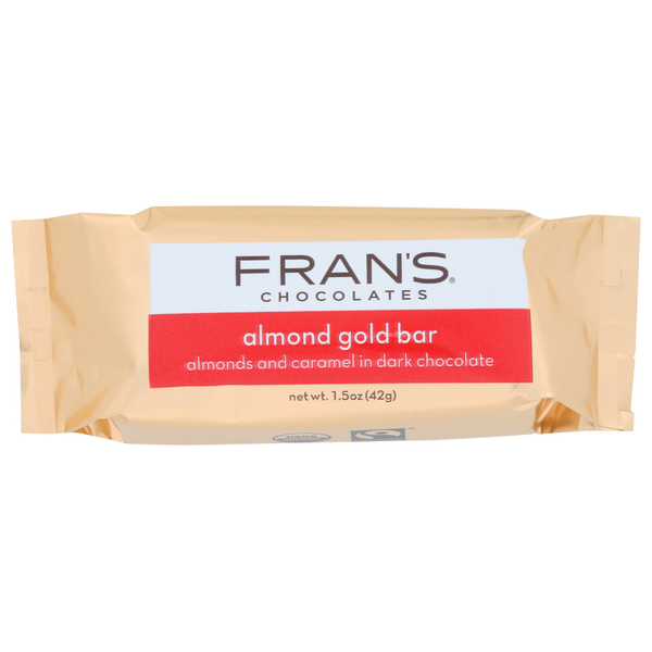 Candy & Chocolate Fran's Chocolates Bar Chocolate Almond Gold hero