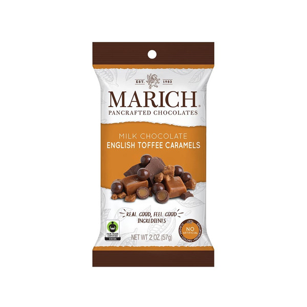 Candy & Chocolate Marich Pancrafted Chocolates Milk Chocolate English Toffee Caramels hero