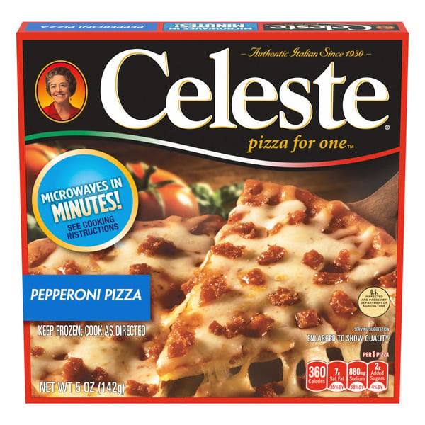 Frozen Foods Celeste Pizza for One Pepperoni Pizza hero